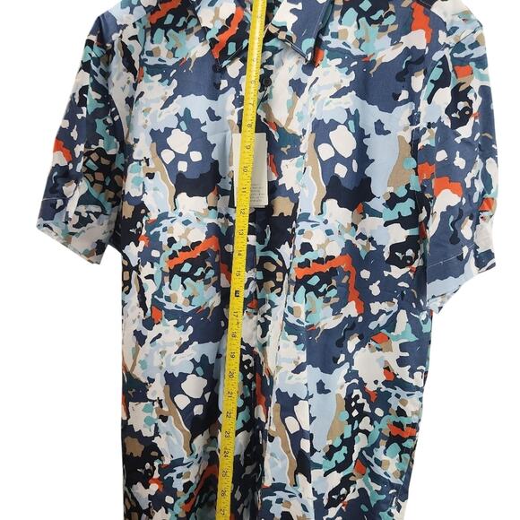 Perry Ellis Dress Shirt Men's XL Camouflage Multicolored NWT Short Sleeve - Picture 5 of 6
